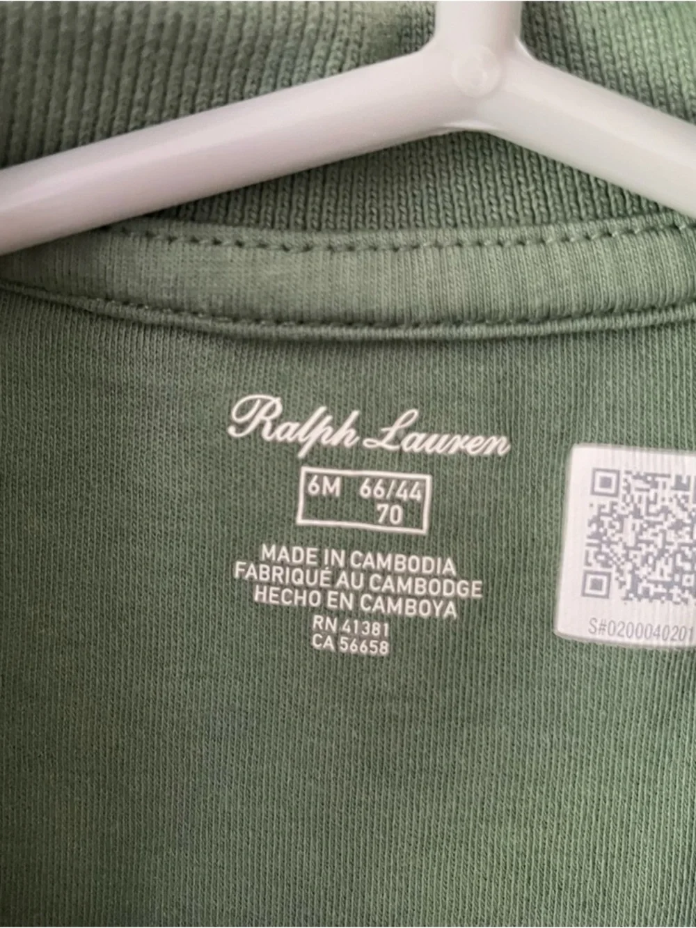 Ralph Lauren Baby Romper Polo One Piece Outfit 6m Green Preppy